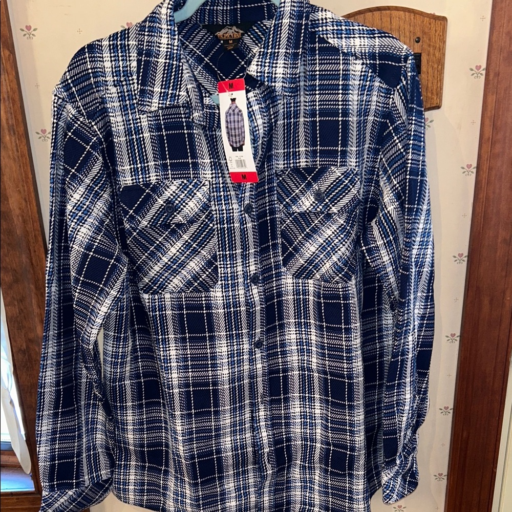 Pacific Trail Navy and White Checkered Shirt